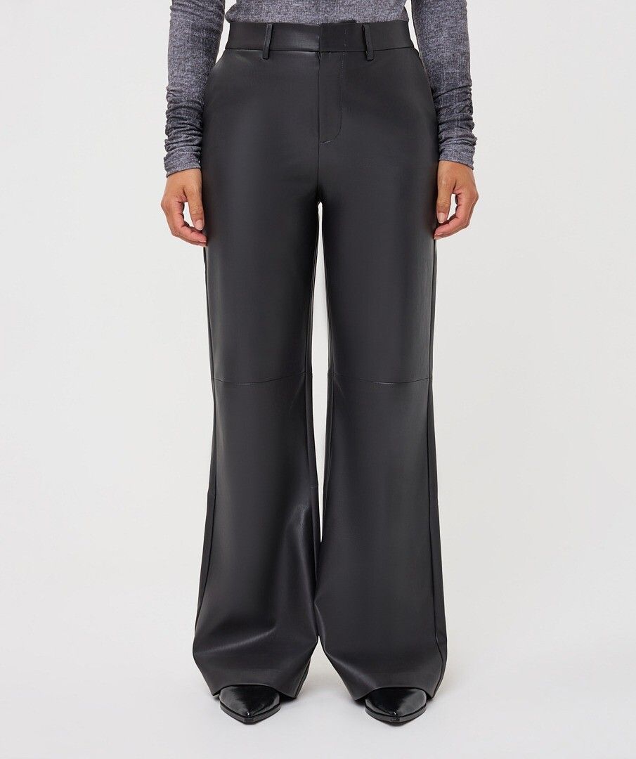 Franco Black Faux Leather Pant